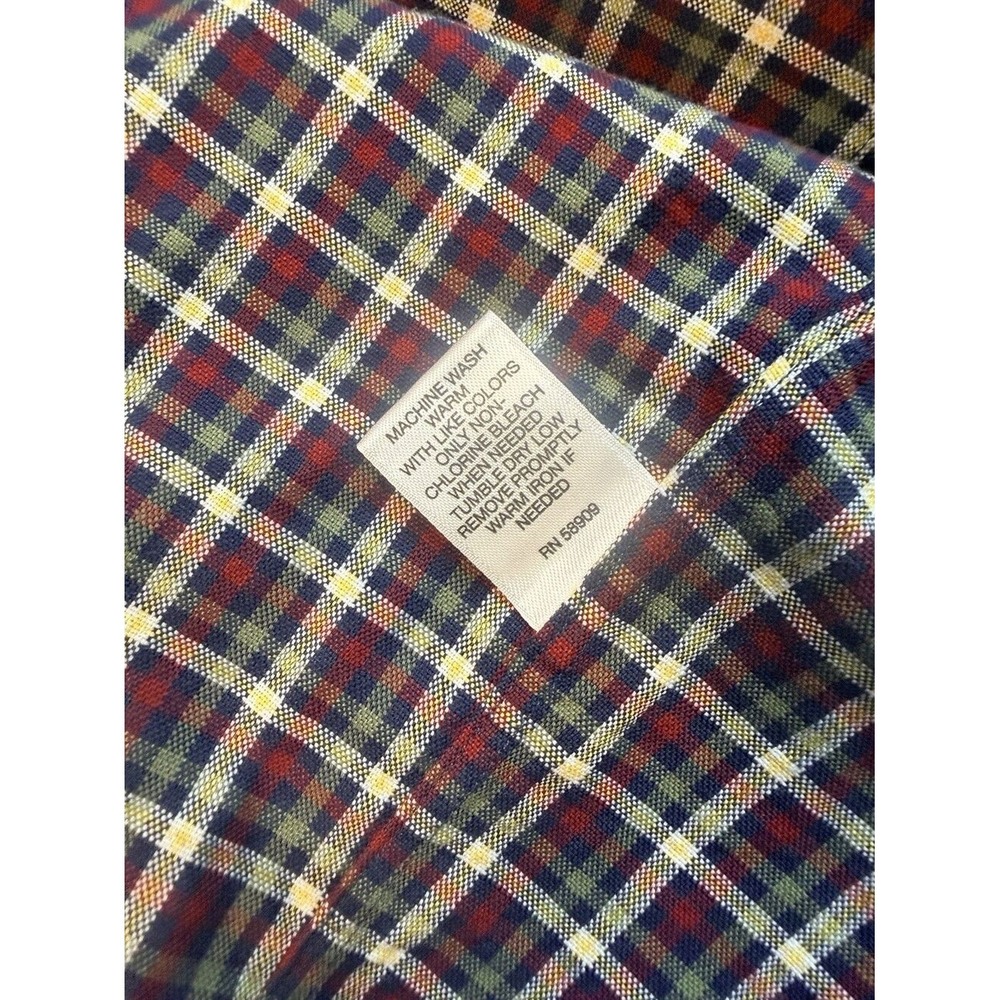 Cremieux Button Down Slim Fit Large Multi Plaid Supima Cotton Casual - Picture 6 of 8